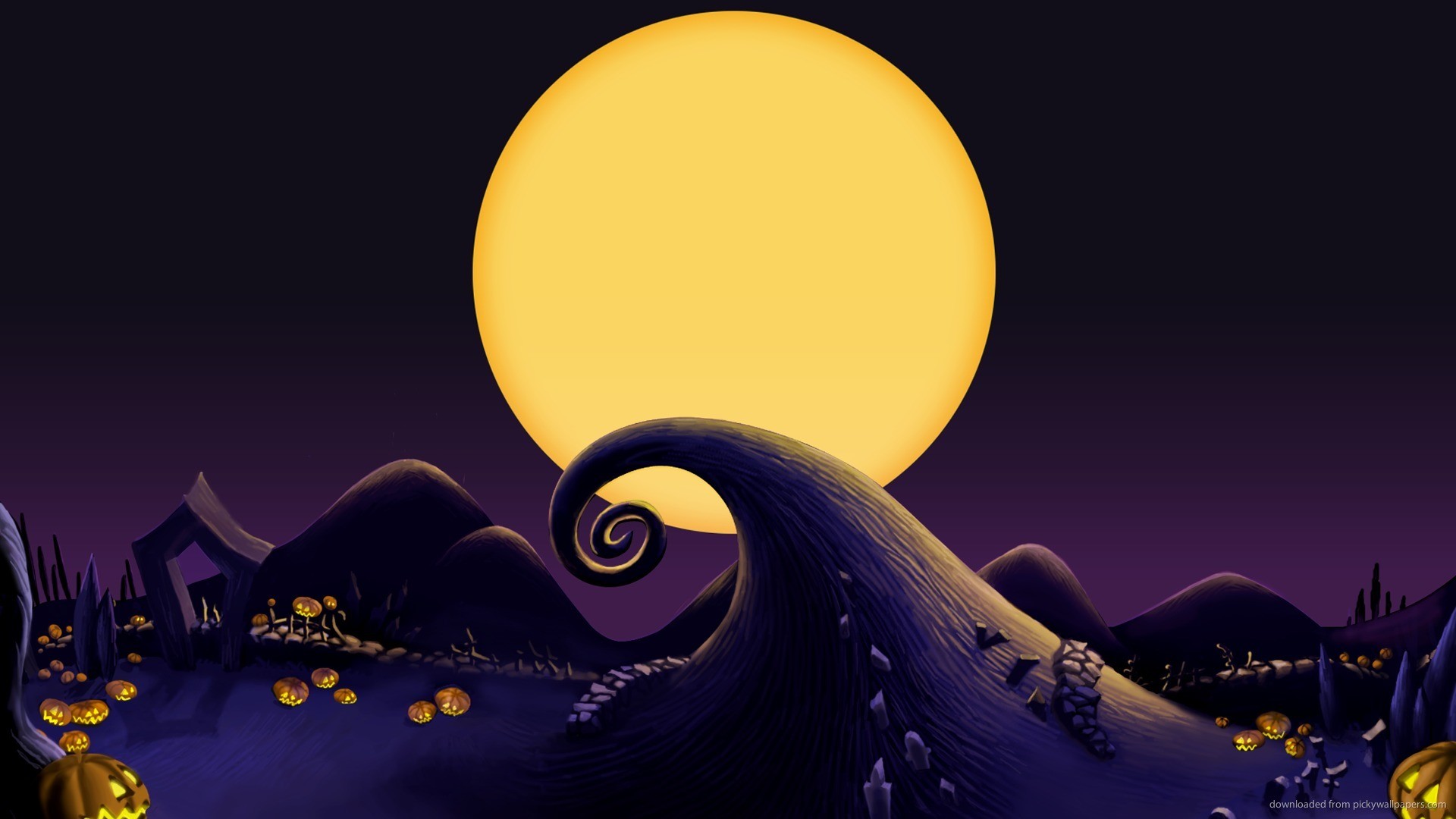 Featured image of post Nightmare Before Christmas Moon Wallpaper